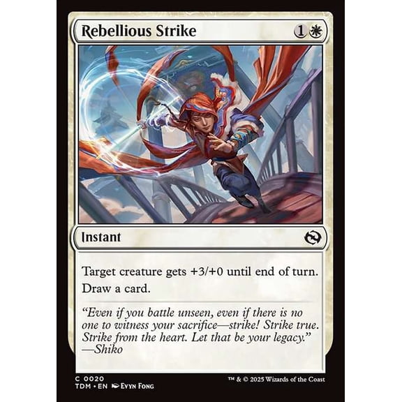 MtG Tarkir: Dragonstorm Common Rebellious Strike (FOIL) #20