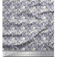 thumbnail image 1 of Soimoi Moss Georgette Fabric Architecture Structure,Leaves & Floral Artistic Decor Fabric Printed Yard 42 Inch Wide, 1 of 1