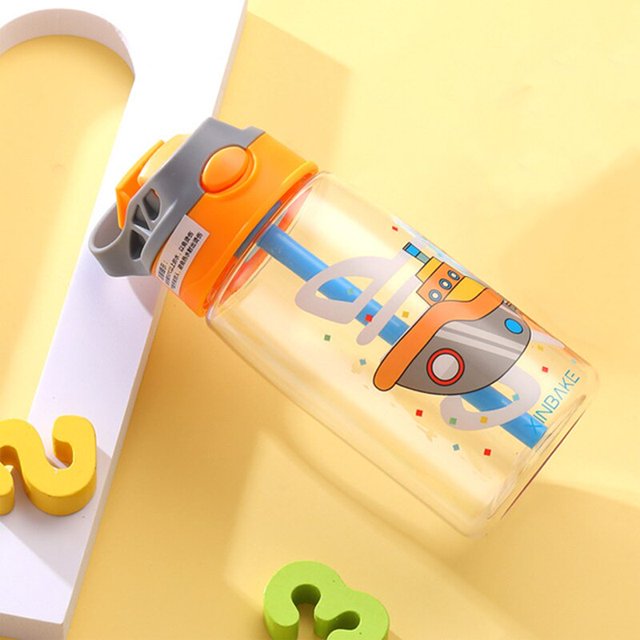 Taza Sippy para niños recién nacidos, vasos de alimentación de bebé de dibujos animados con pajitas, botellas de agua para Outdoor a prueba de fugas, bebedero portátil para niños
