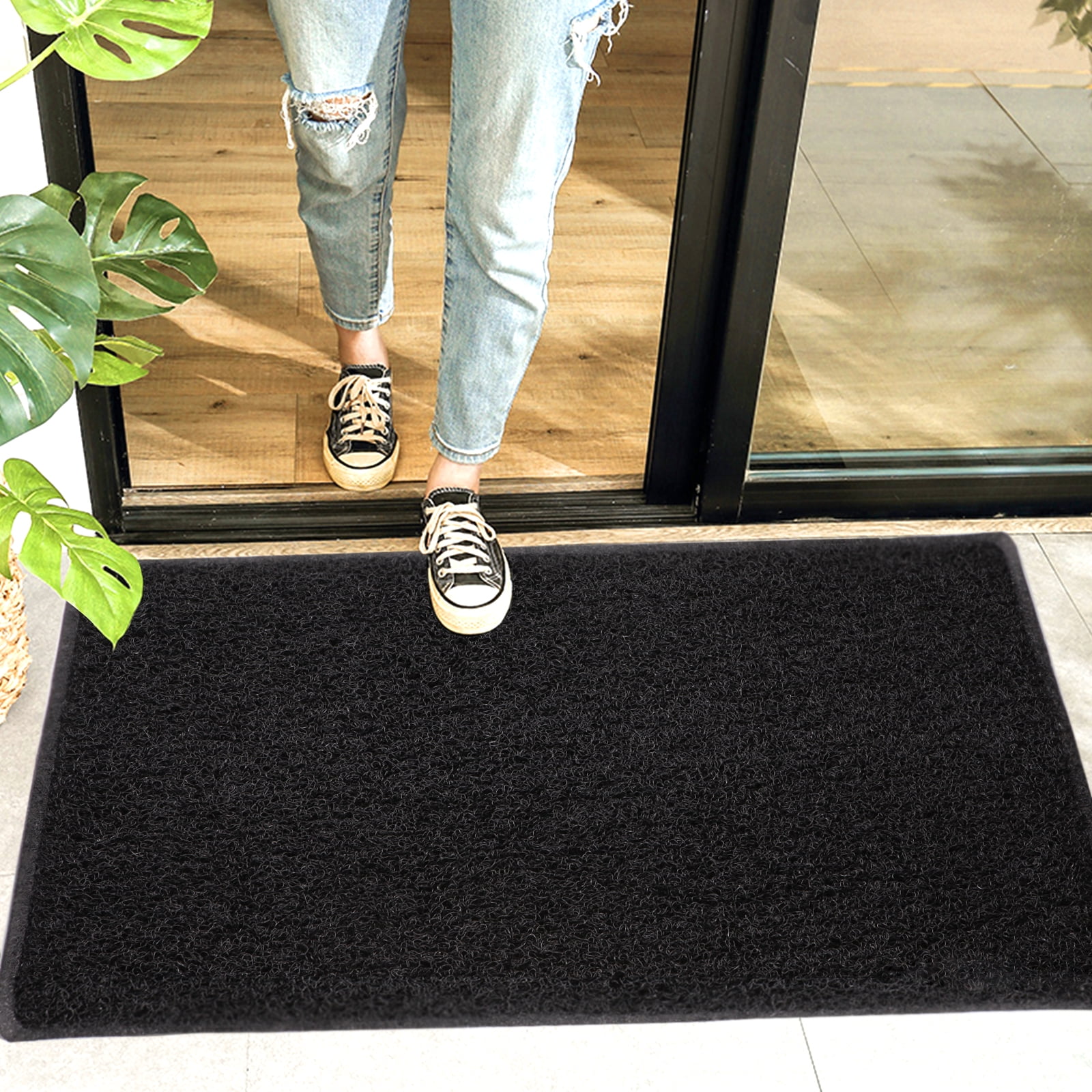 N/Ａ doormats inside Flannel Carpet Washable Door Mat Funny Words Take Off Your Shoes Doormat for Front Door Hallway Entry Rubber Carpet Rug-24x36 inch