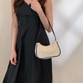 thumbnail image 6 of BadPiggies Women Straw Woven Shoulder Bag Summer Beach Bohemian Purse Zipper Underarm Handbag - Black, 6 of 8