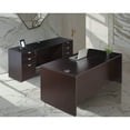 thumbnail image 5 of Boss Office Products Mocha 66 inch Executive Desk and Credenza with Dual File Storage Pedestals, 5 of 6