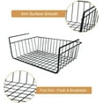 thumbnail image 2 of Casewin 1 Pack Black Under Shelf Wire Basket, Hanging Storage Baskets Under Cabinet Add-on Storage Racks, Slide-in Baskets Organizer for Kitchen Pantry Desk Bookshelf, 2 of 8
