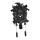 thumbnail image 4 of Reloj de pared contemporáneo con sonido de cuco, de plástico resistente, ideal para el dormitorio. Negro, 4 of 9