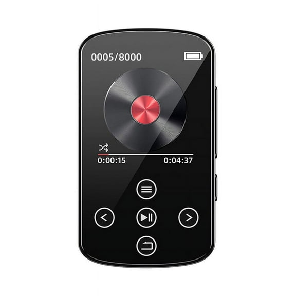 Sports Bluetooth MP3 Player with Clip 1.5 Inch Full Touch Screen Mini Video Player FM Radio Recorder E-Book TF Card