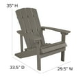 thumbnail image 5 of Flash Furniture Charlestown 3-Piece Poly Resin Wood Adirondack Chair and Side Table Set, Gray, 5 of 9