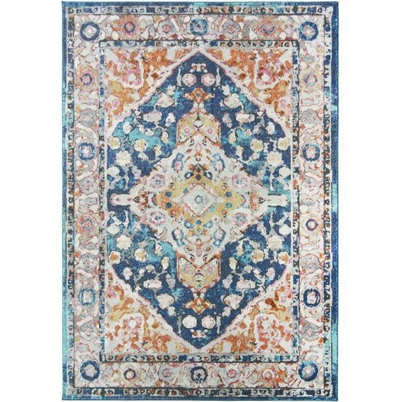 Mayberry Rug BC9056 8X10 7 ft. 10 in. x 9 ft. 10 in. Barcelona Isabella Area Rug, Blue