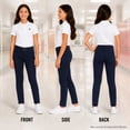 thumbnail image 2 of Beverly Hills Polo Club Girls School Uniform Pants Stretch Skinny Fit Pants 2 Pack, 2 of 7