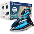 thumbnail image 1 of Westinghouse - Plancha de 220 V, 2500 W, con vapor y apagado automático, 220 – 240 voltios, 50/60 Hz, paquete con adaptador de enchufe Dynastar (no para EE. UU.), 1 of 5