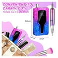 thumbnail image 3 of 35000RPM Electric Nail Drill Machine Rechargeable Nail Sander LED Display Gel Remover Set Portable Nail Salon Polisher Equipment ,Lightweight and Portable, 3 of 7