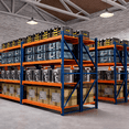 thumbnail image 4 of CXUZCZ 4-Tier Garage Storage Shelves,79"H Heavy Duty Garage Shelving Unit,Adjustable Industrial Metal Shelf System,4,000lbs Capacity,Tool Organizer for Garage,Workshop,48"W x 20"D x 79"H,Blue&Orange, 4 of 9