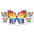 thumbnail image 1 of Cuadro decorativo Cuadros Abigail para Sala Comedor y Recamara Mariposas de Colores 5 piezas, 1 of 3