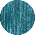 thumbnail image 1 of Ahgly Company Indoor Round Oriental Light Blue Industrial Area Rugs, 8' Round, 1 of 4