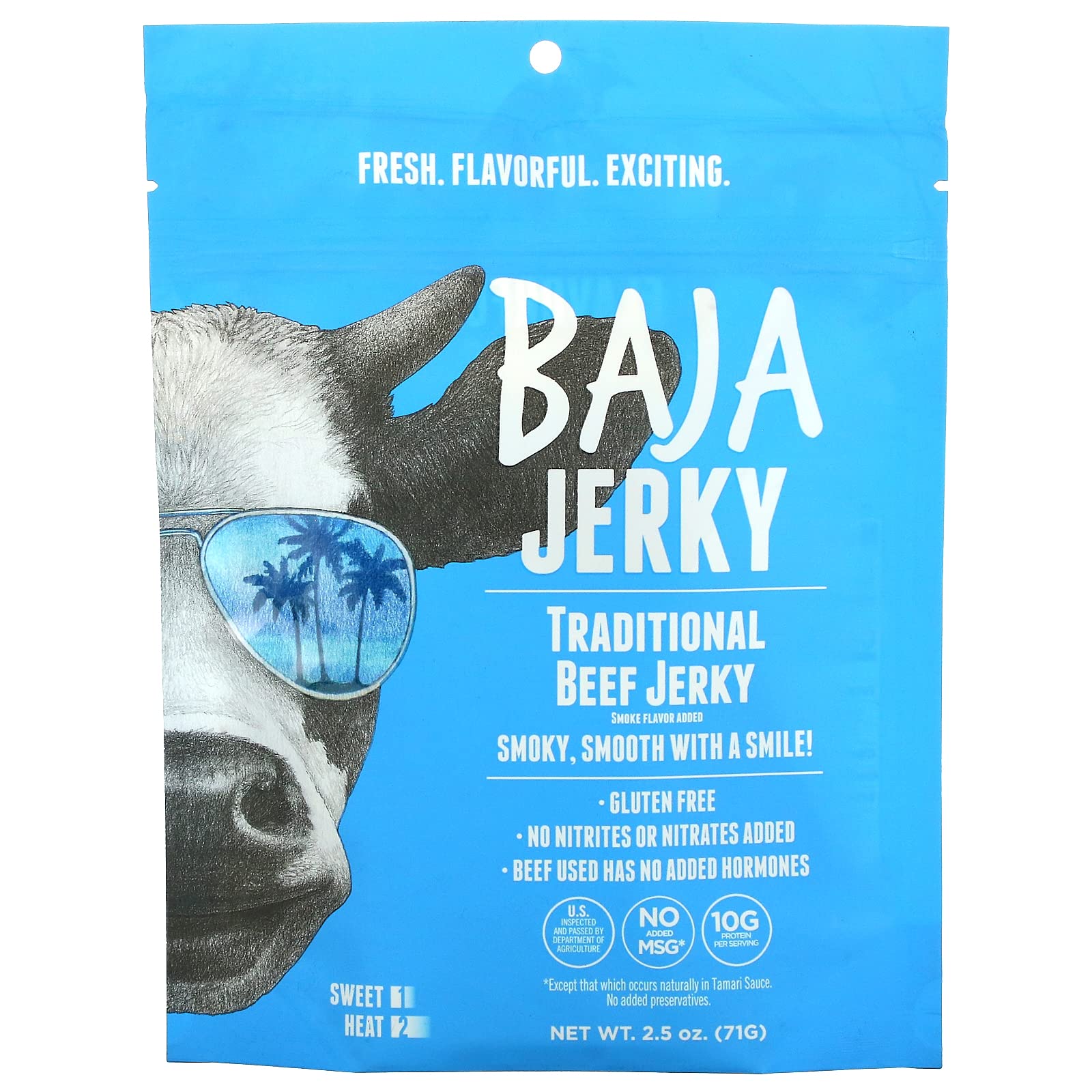 Baja Jerky, Beef Jerky, Traditional, 2.5 oz (71 g)