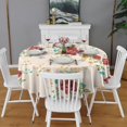 thumbnail image 2 of Pioneer Flower Floral Print Pattern Round Tablecloth 60"x60",Wrinkle Wipeable Table Cloth for Kitchen Dining Room Picnic Patio Party, 2 of 6