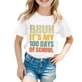 thumbnail image 4 of Toddler Girl Tshirts 100th Day of School Shirt Kids Short Sleeve Cute Cartoon Printed Tee Funny Kids Shirts for Boys 3-4 Years, 4 of 4