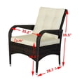 thumbnail image 2 of Olurrisa 2-Piece Liberatore Dining Chairs with Beige Cushions - PE Rattan & Steel Frame, 300lb Capacity, Water-Resistant Outdoor Patio Chairs, 2 of 2