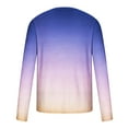 thumbnail image 4 of VBTAPA Long Sleeve T-shirts for Men Big and Tall Casual Athletic Tees Gradient Color Print Round Neck Tee Tops Lightweight Fall T-Shirt Purple XXXXXL, 4 of 6