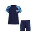 thumbnail image 1 of Aislor Boys Swim Trunks with Tops Set Short Sleeve Swimsuit UPF 50+ Rash Guard Beachwear Bathing Suit Navy Blue 11-12, 1 of 5