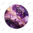 thumbnail image 3 of Purple and Gold Marble Pattern Polyester Universal Spare Wheel Tire Cover Wheel Covers for Trailer RV SUV Truck Camper, 3 of 5