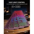 thumbnail image 2 of Wireless Keyboard and Mouse Combo, Rechargeable RGB Backlit with Light Up Letters, for Mac, Windows, PC & Laptop, Berry Red, 2 of 8