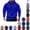 Blue, variant on Chiccall Mens Fleece Hoodie Breathable Wicking Full Zip Drawstring Long Sleeve Sweatshirts Athletic Fashion Hoodie with 2 Pockets