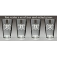 thumbnail image 2 of Leahy Irish Coat of Arms Lions Pint Glasses (Sand Etched), 2 of 2