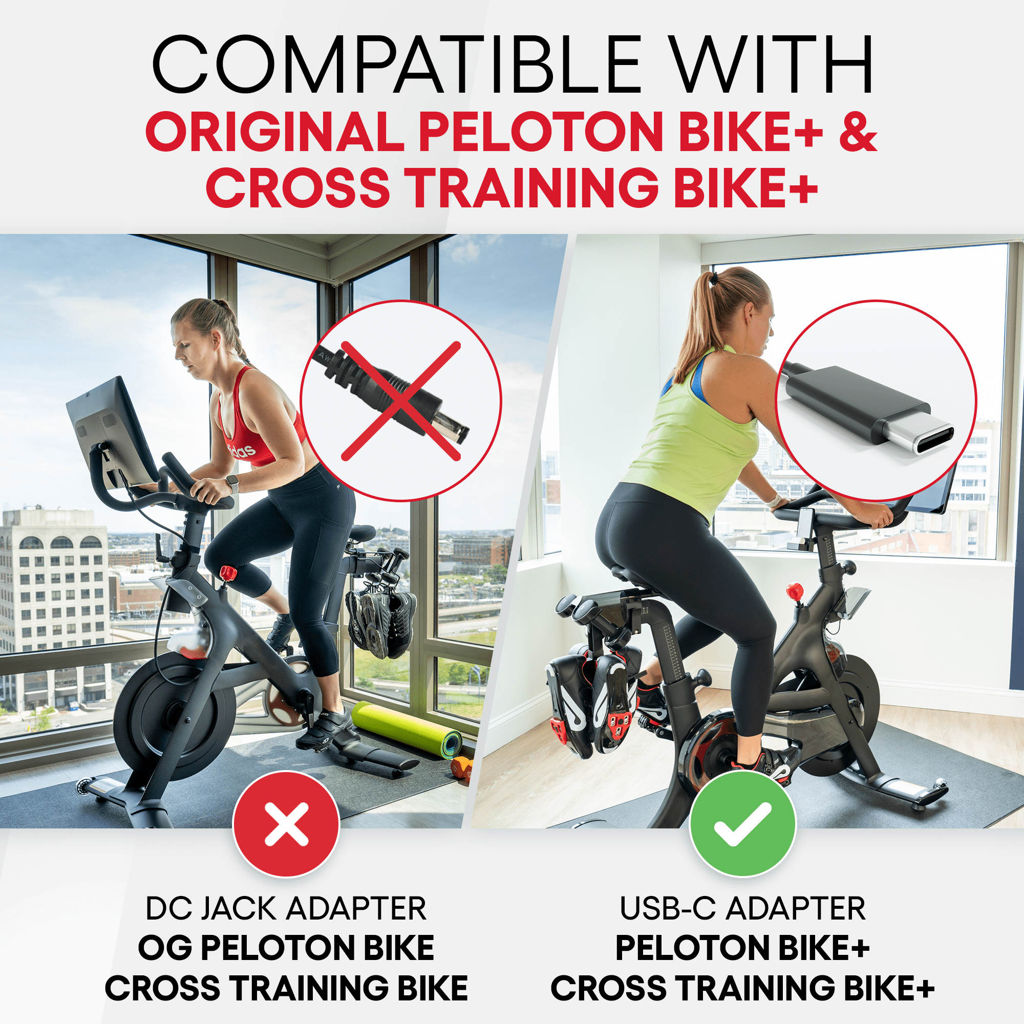 Direct Replacement Power Supply for Original Peloton Bike+ and Cross Training Bike+65W USB-C 9ft Long Power Cord for Peloton Bike Plus - UL Listed AC Power Adapter