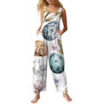 thumbnail image 2 of Easter Jumpsuit Overalls for Women Cute Bunny Egg Print Wide Leg Overalls Casual Spring Summer Outfits Long Baggy Easter Jumpsuits with Pockets, 2 of 6