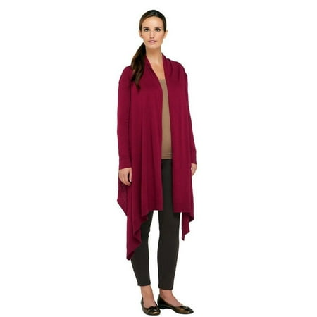 ClimateRight by Cuddl Duds - Liz Claiborne NY Drape Front Knit Cardigan ...