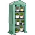 thumbnail image 1 of Outsunny Mini Serre avec Toit Moustiquaire, Petite Serre Portable, Verte, 1 of 10