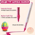 thumbnail image 5 of Languo Automatic Ink Control Acrylic Paint Markers, 9 pcs Soft Brush Tip Acrylic Paint Pens set with 14 professional color serie, 5 of 7