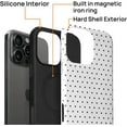 thumbnail image 2 of Magnetic Case for iPhone 16 Pro Design, Compatible with MagSafe, Slim Protective Soft TPU Bumper Phone Cover Women Girls Case for iPhone 16 Pro-Polka Dot Aesthetics White, 2 of 5