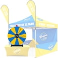 thumbnail image 4 of WinSpin Roue de Prix de Table 24 Pouces Pop Up, Bleu & Jaune, Roue Tournante 12 Emplacements pour Événements Extérieurs, 4 of 9