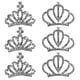 thumbnail image 1 of KAKOWELY 6 mini tiaras con forma de corona y peine, tiara para niñas pequeñas, tiara para fiesta de cumpleaños, diadema con diamantes de imitación, accesorios para niñas de las flores, 1 of 4