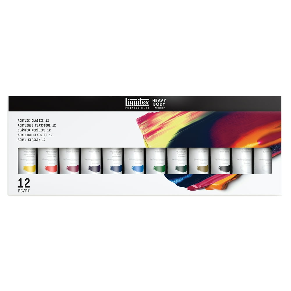 Liquitex Studio Heavy Body Acrylic Color Set, 12Colors