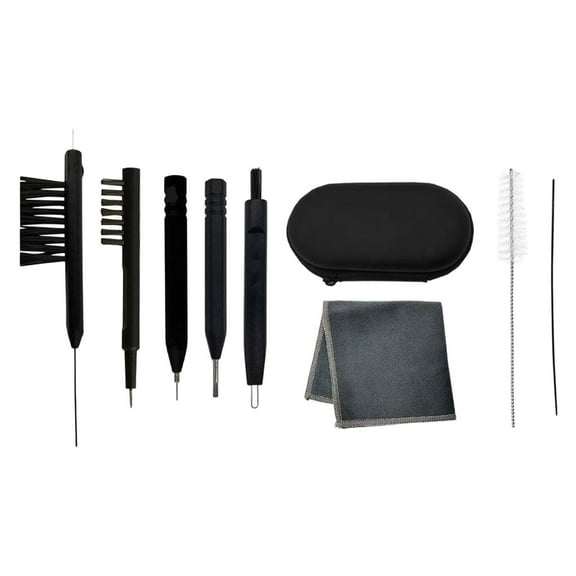 EHJRE 9 Pieces Hearing Devices Cleaning Tools Cleaning Cloth Multipurpose Portable with Carry Case for Keyboard Home Travel Headset