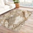 thumbnail image 2 of Marble Rug, Beige Brown Marble Area Rug 4x6, Modern Luxury Rugs for Bedroom, Rugs Low Pile Washable Stain Resistant Easy Clean for Dining Room, Living Room Soft Carpet Decor ZX&-187, 2 of 7