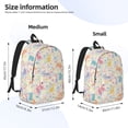 thumbnail image 3 of Naloa Flower Color Rabbit Canvas Backpack for Men Women Rucksack Casual Travel Daypack College Tote Satchel Bookbag for Teens-Small, 3 of 7