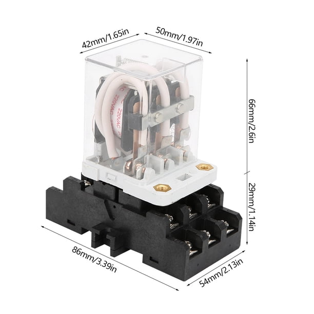 Relè Intermedio MK2P-I MK2P Piccolo relè elettromagnetico con Base