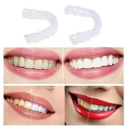 Snap On Smile Upper And Lower Fake Perfect Smile Veneers Dental Denture Paste Teeth Silicone Mold Whitening Braces Tool