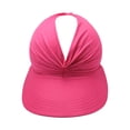 thumbnail image 2 of Domzle Women's UPF 50+ UV Protection Sun Visor Hat, Wide Brim Lightweight Foldable Ponytail Cap for Summer Beach 2026 Hot Pink One Size, 2 of 6