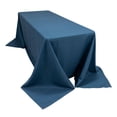 thumbnail image 3 of Efavormart Polyester Rectangular Tablecloth 90x132" Denim Blue with Faux Denim Design – Seamless Finish for Modern Events, 3 of 4