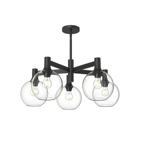 Alora Lighting Ch506129cl Castilla 5 Light 30" Wide Chandelier - Black