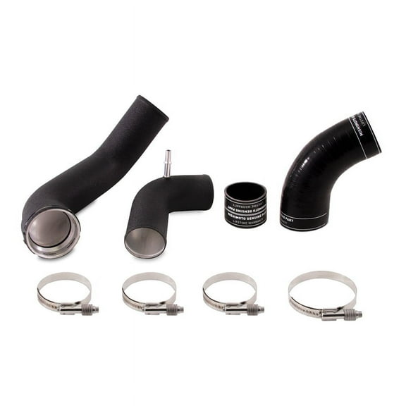 Mishimoto MMICP-F35T-17CWBK Intercooler Pipe Kit Compatible With Ford F-150 Raptor 2017-2021 Wrinkle Black