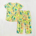 thumbnail image 6 of Fainosmny Women Cotton Pajamas Set Short Sleeve Top Capri Pants Sleepwear Plus, 6 of 8
