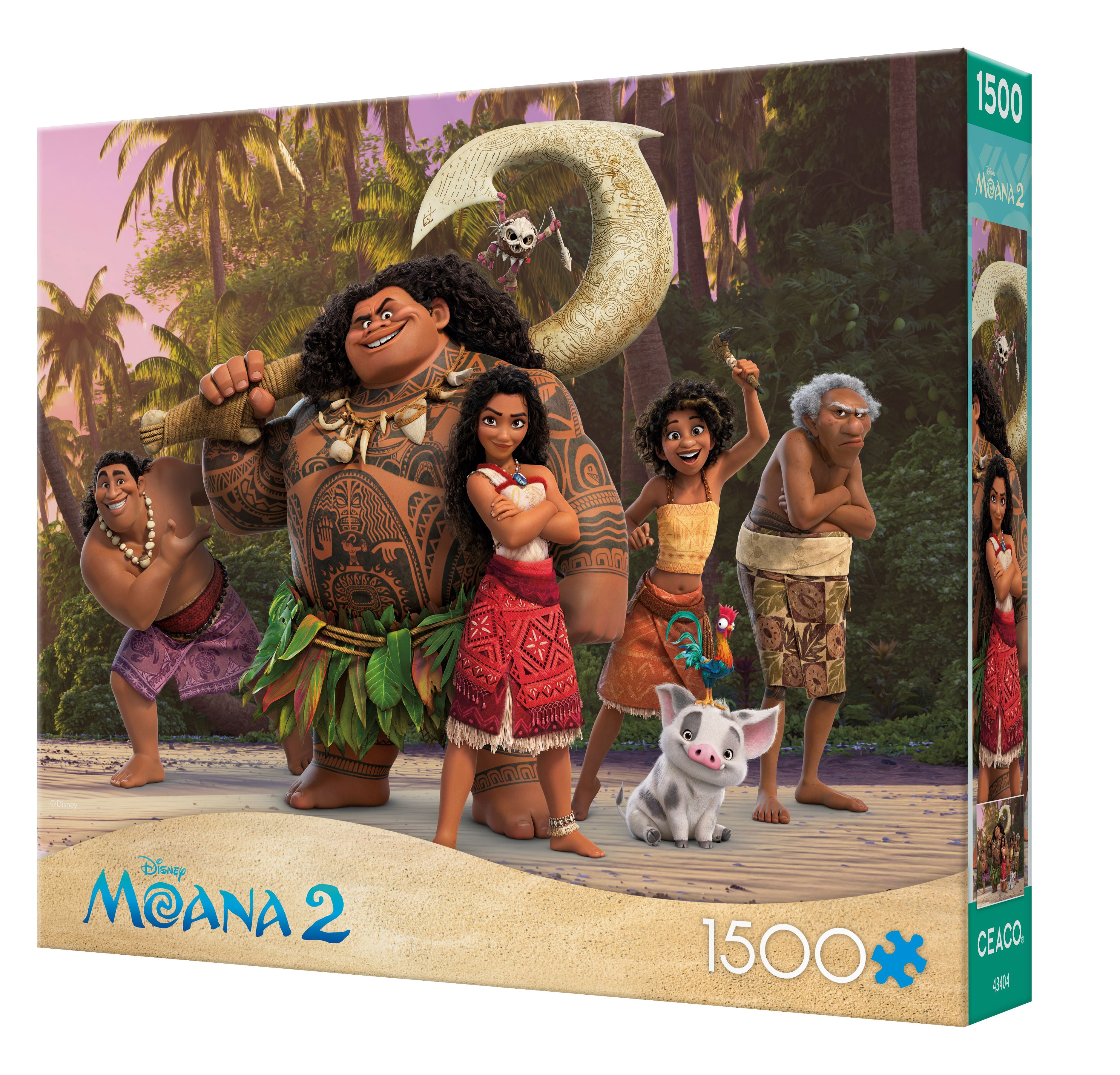 Ceaco 1500 Piece Moana and Family Jigsaw Puzzle with Bonus Poster