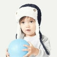 thumbnail image 6 of Staki Winter Hat Baby Baby Beanie Winter Hat with Bear Ear for Infant Toddler Boys Girls Soft Knitted Skull Cap(Navy,L), 6 of 9