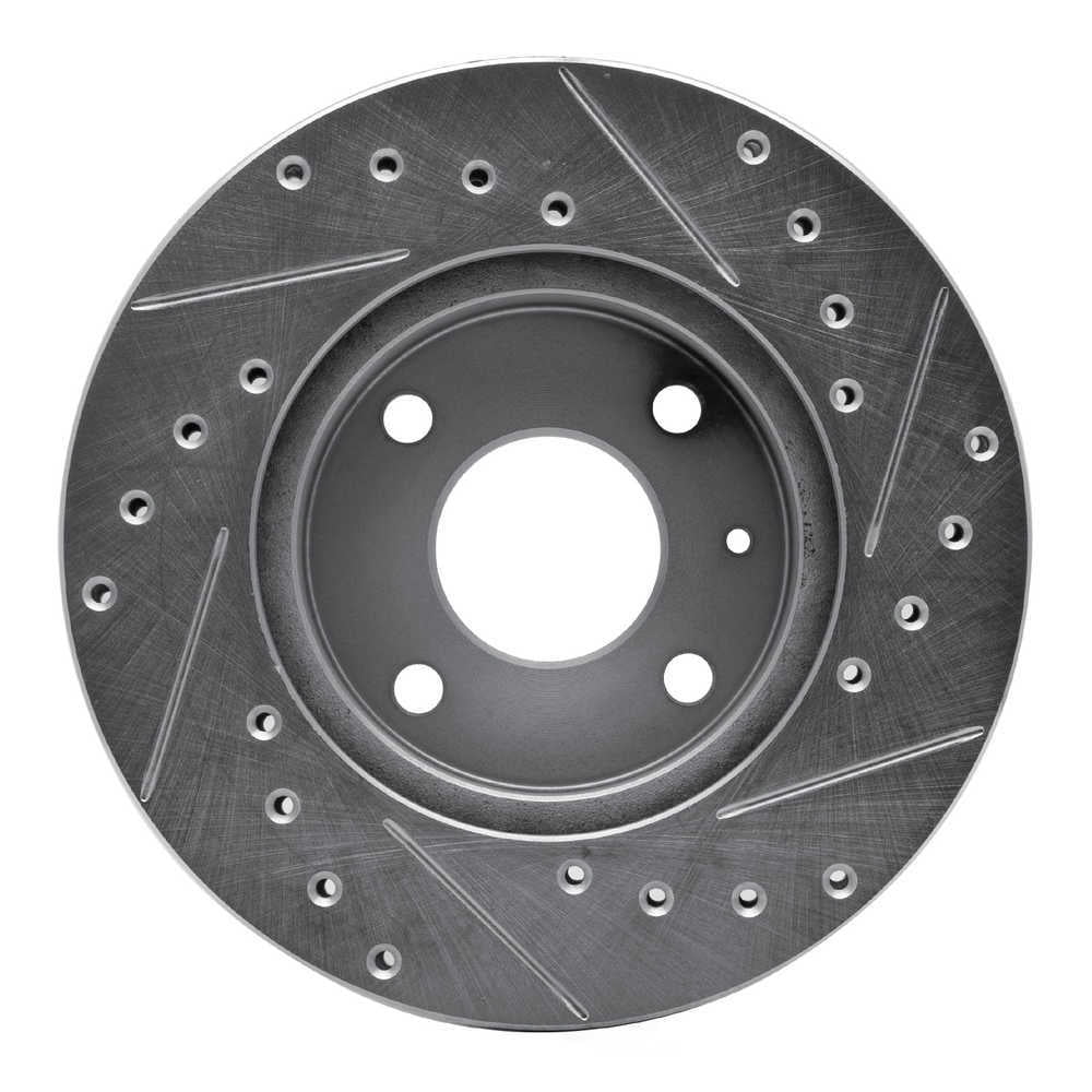 Dynamic Friction Company 631-57000L DFC Brake Rotor - Drilled And Slotted - Silver