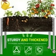 thumbnail image 5 of Land Guard Mobile Galvanized Raised Garden Bed with Legs & Wheels, 36''×12''×35'' Large Metal Elevated Raised Planter Box for Backyard, Patio, Balcony, 400lb Capacity(Sliver), 5 of 6